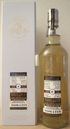 Tomatin - 6 Years - 2009/2015 - Duncan Taylor - Dimensions Collection - 52,8%