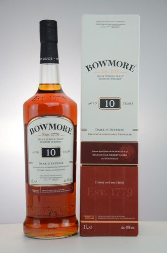 Bowmore - 10 Years - Dark & Intense - 40% (1 Liter)