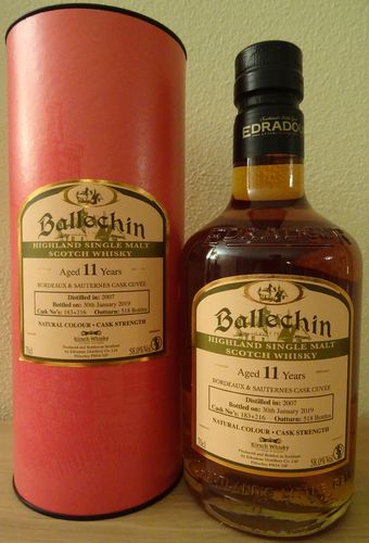 Ballechin - 11 Years - Bordeaux & Sauternes Cask Cuvée - 2007/2019 - 58%