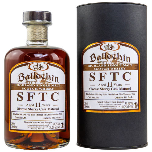 Ballechin - 11 Years - 29.07.2011 / 28.11.2022 - SftC - Oloroso Cask Matured - 59,2% (0,5 Liter)
