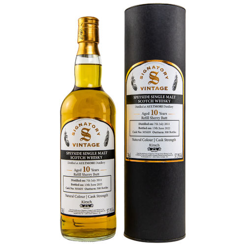 Aultmore - 10 Years - 07.07.2011 / 13.06.2022 – Refill Sherry Butt - Signatory - 57,3%