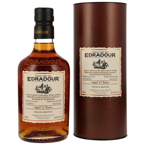 Edradour - 12 Years -  März 2011 / Dez. 2023 - Burgundy Cask Matured - 48,2%